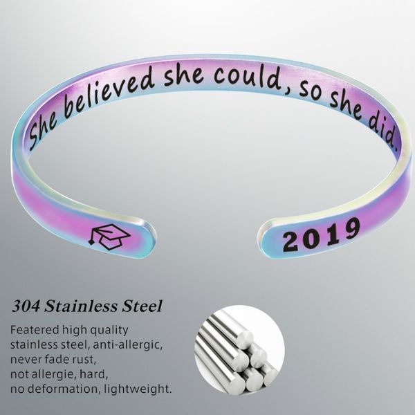 

inspirational cap gifts believed she bachelor jewelry graduation lblfo