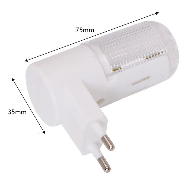 

home lighting led night emergency light eu plug bedside lamp wall mounted energy-efficient 4 leds 3w