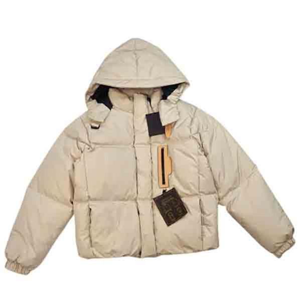 Parka da donna Designer di alta qualità Cappotto invernale da donna con cappuccio Giacca da donna di moda Colore beige nero con etichette Taglia 44 46 48 50