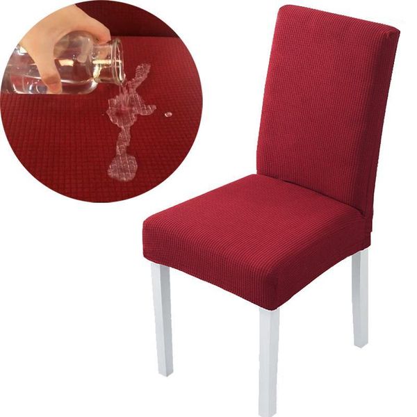 

solid color spandex chair covers waterproof pure chair cover stretch elastic slipcover dining seat for banquet wedding removable1
