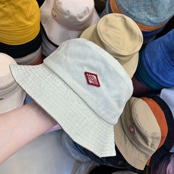 

letter diamond korean simple decorated fisherman's hat for men and women, Blue;gray