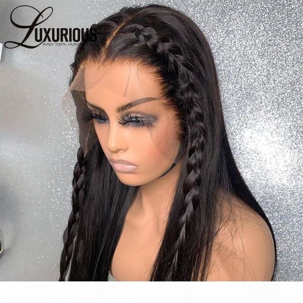 

natural black straight glueless full lace wig brazilian remy hair full lace wigs human hair pre plucked with with baby, Black;brown