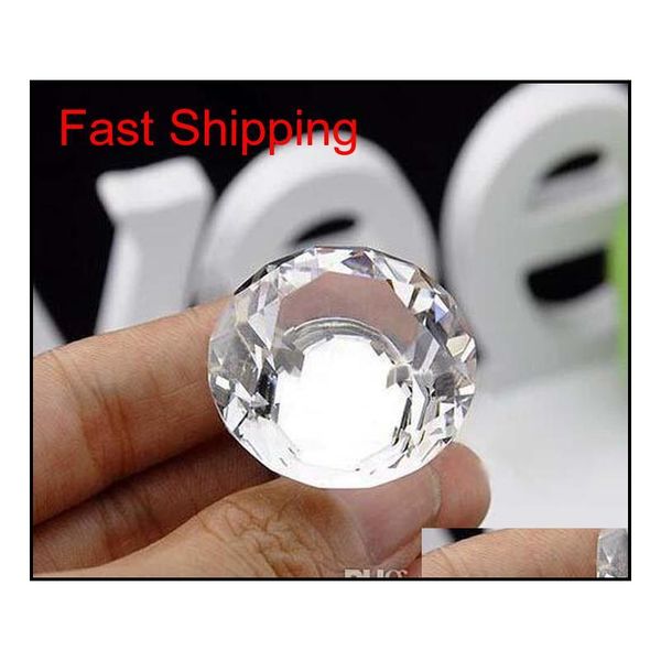 

wholesale new 20 pcs/lot 30mm diamond shape six colors crystal glass cabinet handle cupboa qylumi sports2010