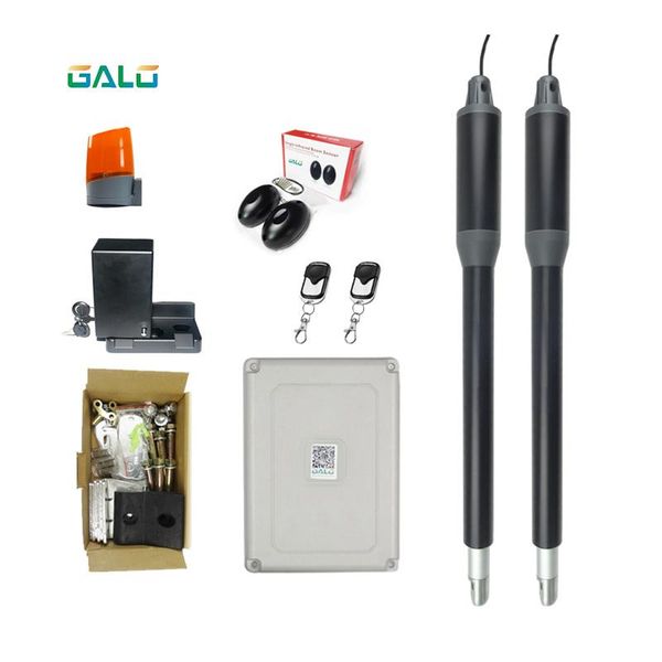 

black aluminum automatic swing gate opener with swing door gate electric latch/door bolt security lock (kit optional