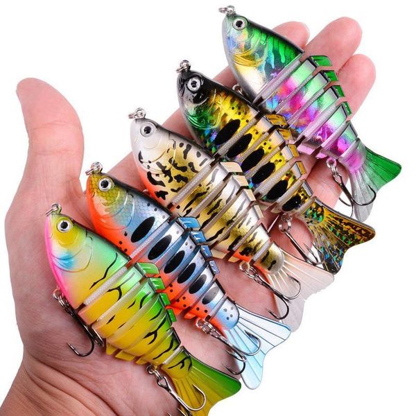 

100mm 15.7g multi jointed section fishing lure baits trolling swim minnow wobbler hard bait artificial crankbait fishin jllyxo