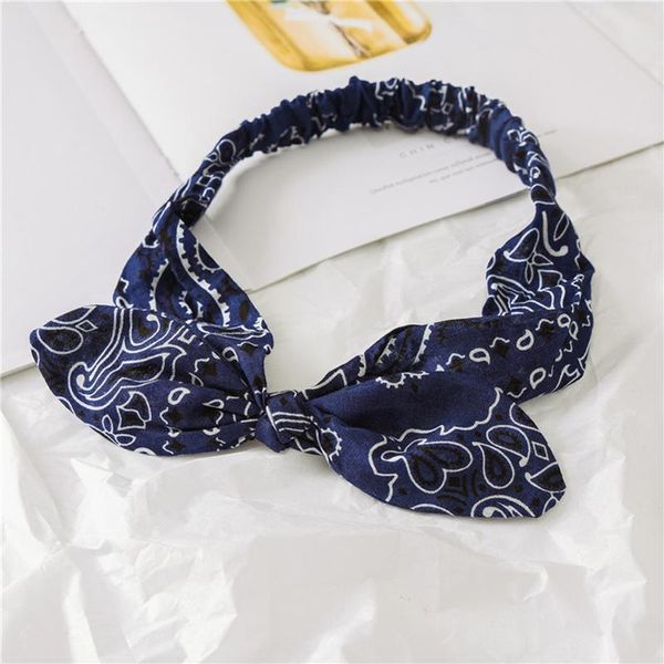 

women rabbit ear headband vintage cross knot bows hairband head band cashew elastic ladies girl turban hair accessories headwear q bbyxxl