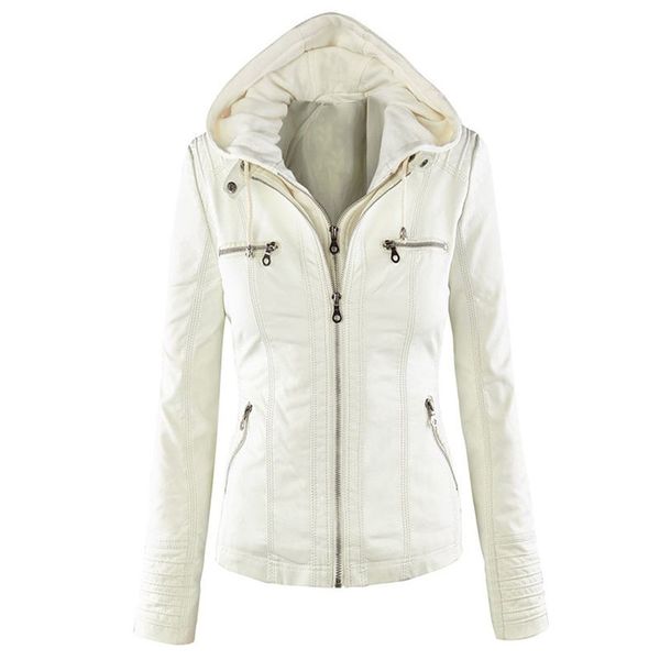 

women in jackets motorcycle epaule black streetwear fake punk leather femme bomber 2020 winter jacket clothes