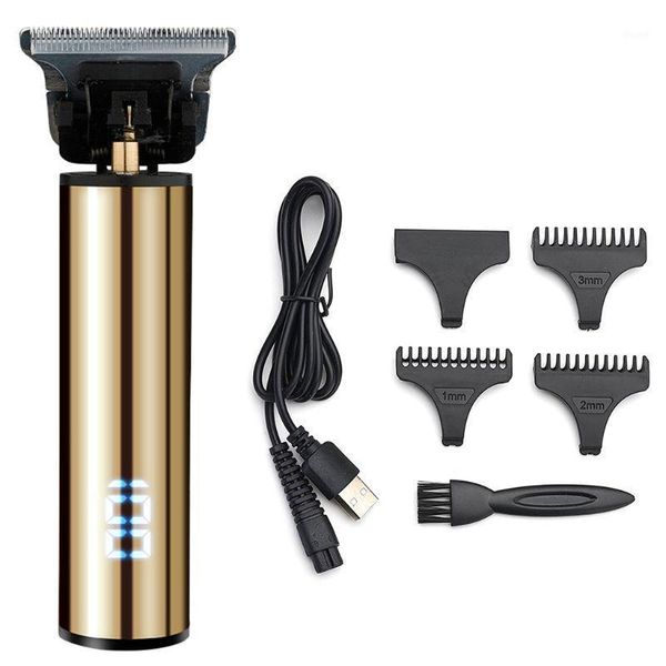 

electric hair clipper portable cordless haircut machine led power display dropship1