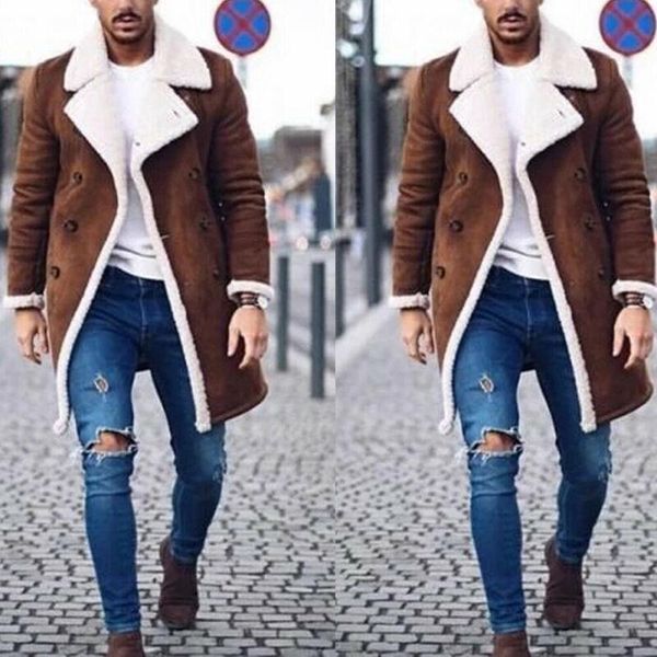 

men's fur & faux winter jacket men velvet thick lapel uniform coat autumn bomber cotton clothing jaqueta masculina wholesale 2021, Black