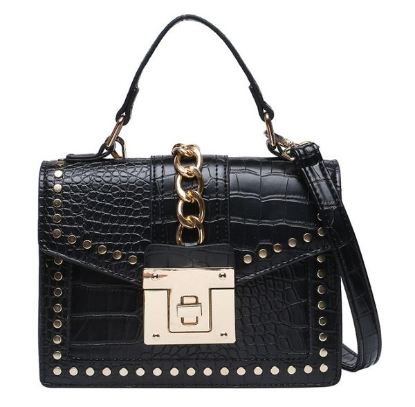 

alligator handbags for women new small crossbody bag pu leather fashion ladies shoulder bag rivet flap handbag