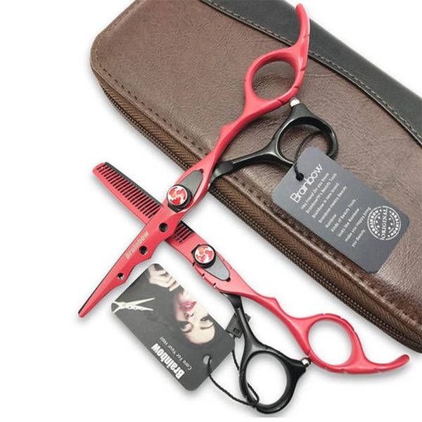 

brainbow 6.0 'japan hairdressing scissors hair cutting thinning scissors set barber shears tijeras pelo hair salon sqctmc