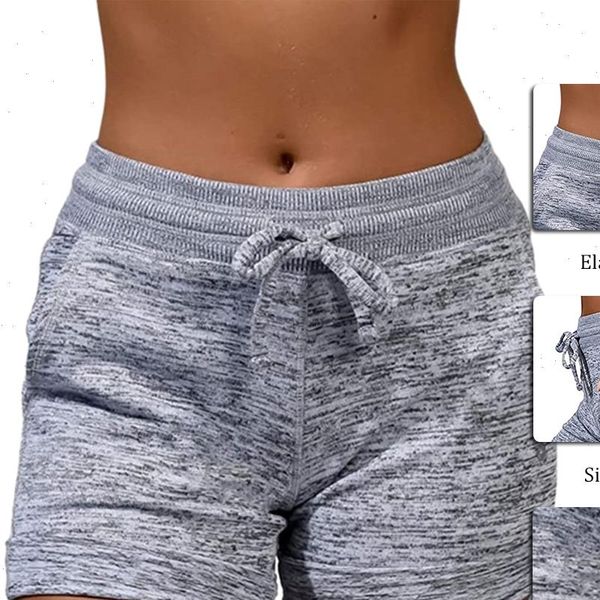 

2020 summer women casual running sports shorts waistband elastic waist shorts fashion female girls solid loose shorts, White;black