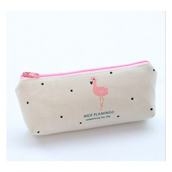 

1 новый kawaii flamingo pen pank bag bag canvas school стационарное получить черные инструменты макияж пакет косметики case wmterp, Black;red