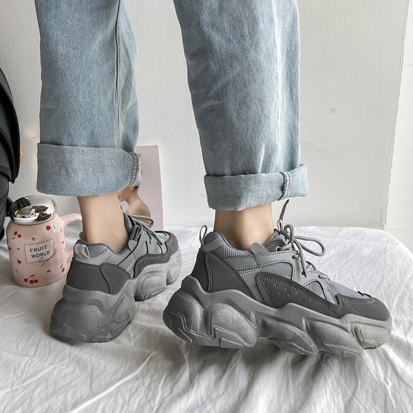 

net red ins fashion super father shoes women 2020 new autumn winter plush student sports and leisure, Black