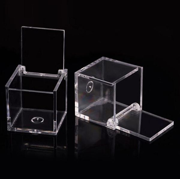 

200pcs grade clear plastic square box candy box flip transparent gift packing case wedding favor souvenirs wholesale