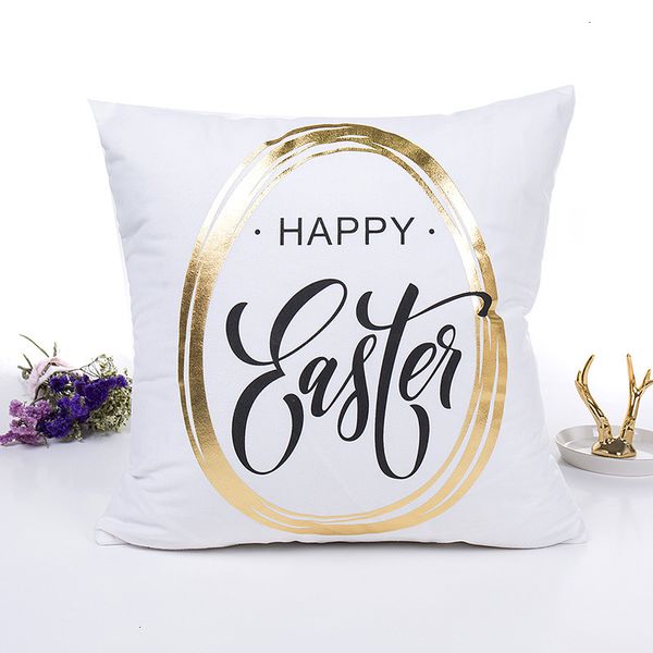 

happy easter shining bronzing pillowcase bunny rabbit design square throw pillow case sofa car cushion covers festival h 3 nfymv
