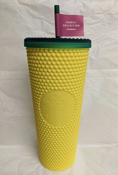 

starbucks 2020 hawaii exclusive collection matte studded pineapple 24oz tumbler
