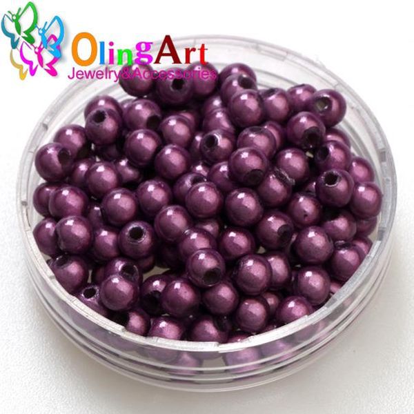 

бесплатная доставка 4/6/8 / 10 мм смешанный цвет 3d иллюзия чудо бусины акриловые прокладки фантазия фантазия diy ожерелье браслет ювелирные