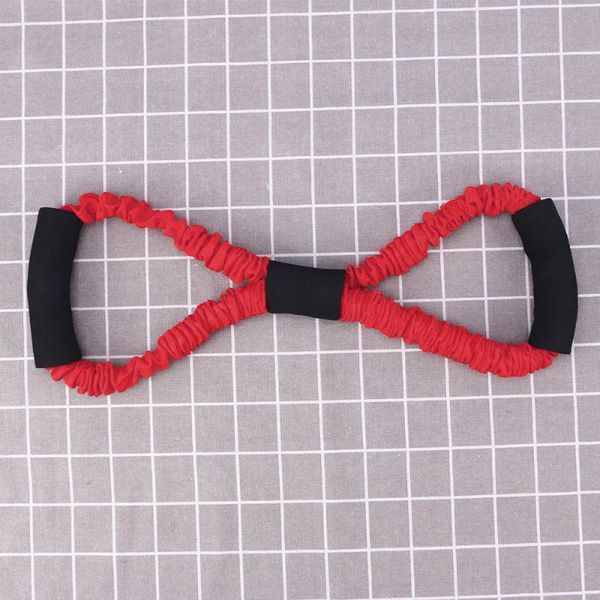 

resistance bands 1pc chest expander 8 shaped exercise stretching strap for home fitness (red)