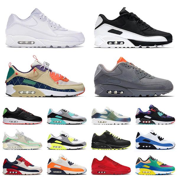 

new quality sport 90s tennis running shoes all white grey trail team gold off men women bubble green worldwide white trainers sport sneakers, White;red