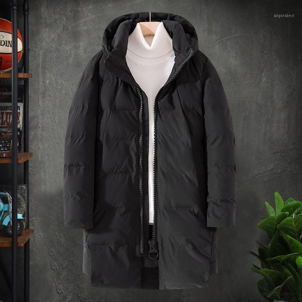 

mens long cotton padded jacket men 2020 winter black hooded warm soft shell jackets coat solid color casual fashions jacket men1