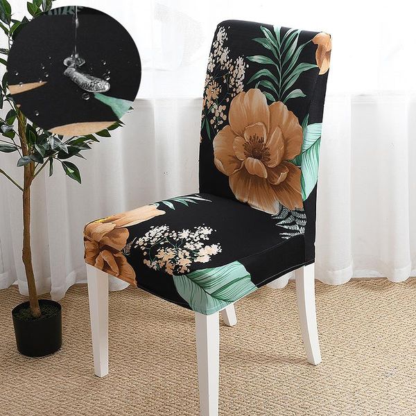 

waterproof night flowers prints elastic stretch chair cover universal size seat cover slipcovers for dining room banquet l