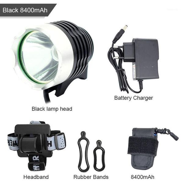

bike lights 2000 lumens t6 led mtb + 8400mah battery pack 4 hours bicycle front light head lamp cycling accessories1