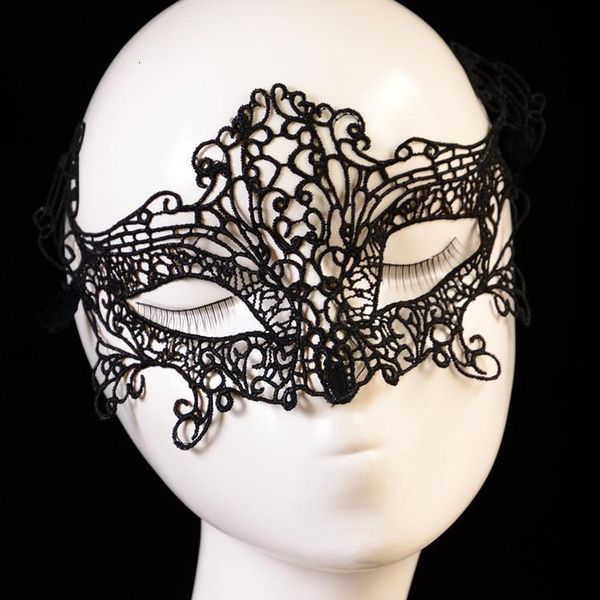 

black face half mask papsa lace
