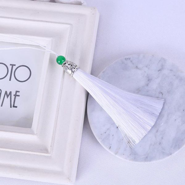 

5 шт. новый стиль нефритовые бусины tassex diy одежды материалы ключ сумка телефона закладки tassele подвеска руку сделать украшения craft h