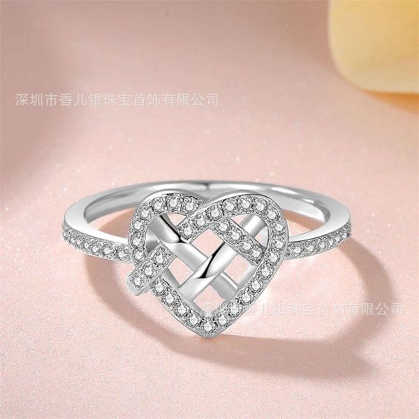 

luxurys designers fashion jz402 new mesh love ring creative women's pink girl family net red recommended diamond ring, Silver