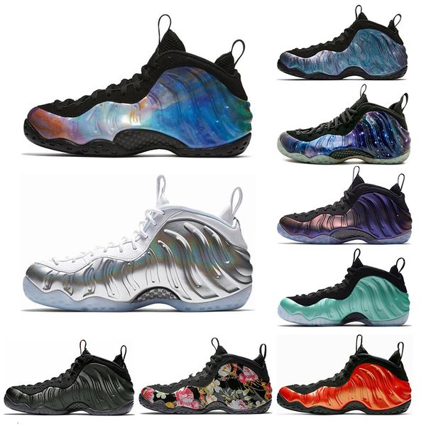 

2021 abalone floral penny hardaway men basketball shoes black metallic gold alternate galaxy habanero red fleece sports sneakers size 7-13