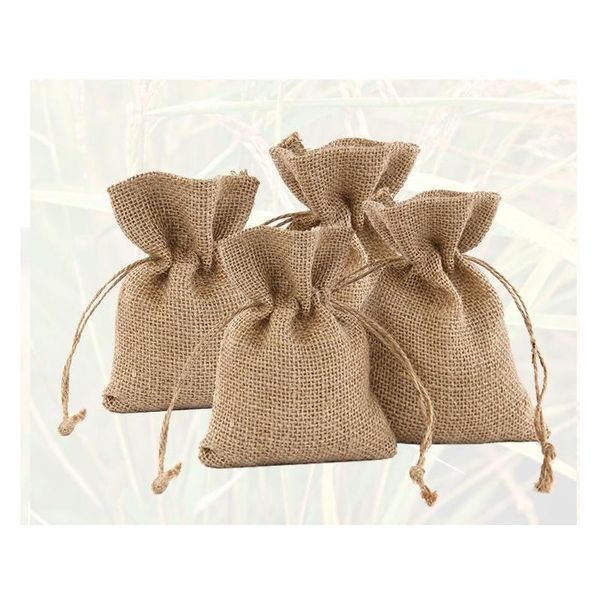 

natural linen bags drawstring bag vintage burlap pouches natural jute burlap bag fine linen bag bundle rope csih4, Pink;blue
