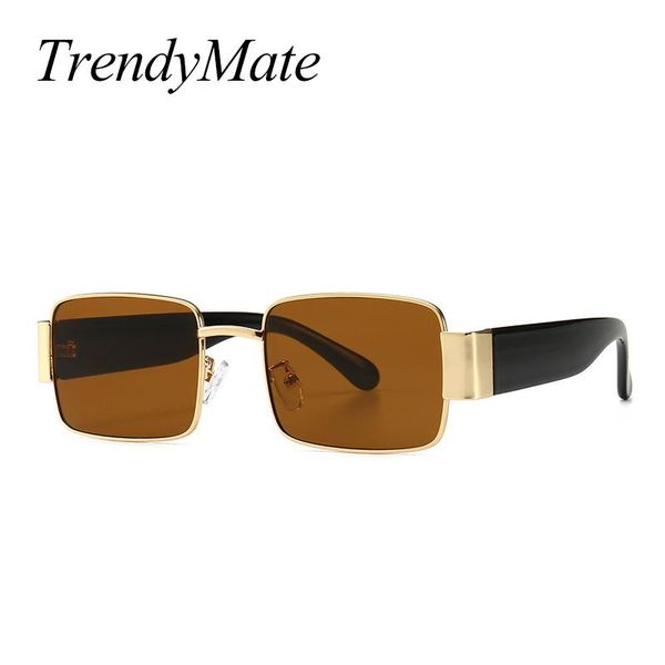 

sunglasses rectangular men anti red light small metal frame retro square steam punk sun glasses women fashioned glass 5399, White;black