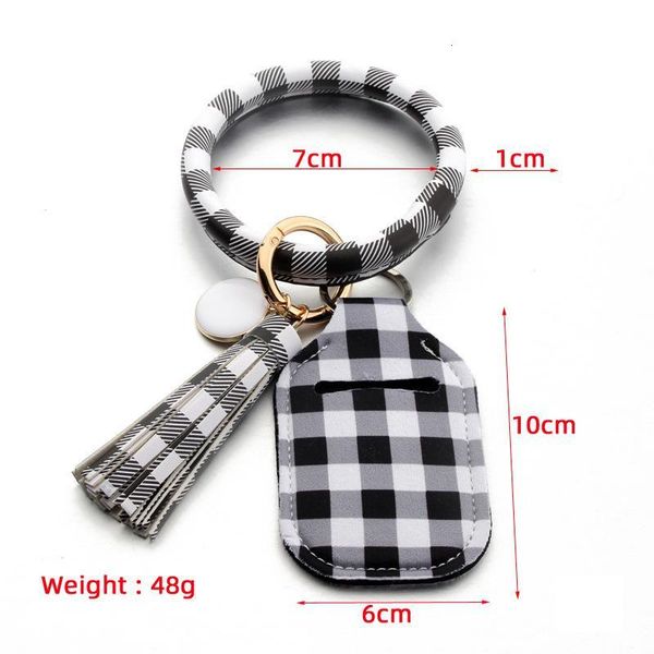 

30ml neoprene wristlet keychains women 30 hand styles sanitizer bottle holders keyrings bracelets circle key rings girls, Silver