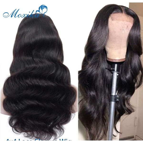 

тело волны парик кружева передний парик человеческих волос парик закрытия кружева короткие парики человеческие волосы ремим 30 дюймов150, Black;brown