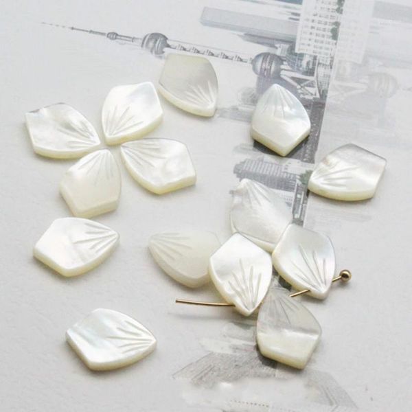 

5pcs natural peach heart peony shell flower loose beads fashion jewelry making handmade diy necklace earring hairpin accessories1