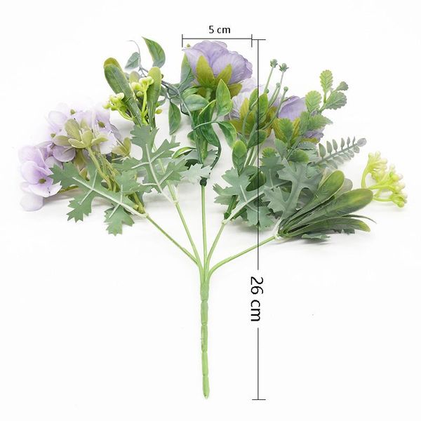 

1 букет искусственный розовый букет для дома аксессуары для дома крытая мебель свадебный diy ваз украшения обеденного стола бонсай f jlluyz