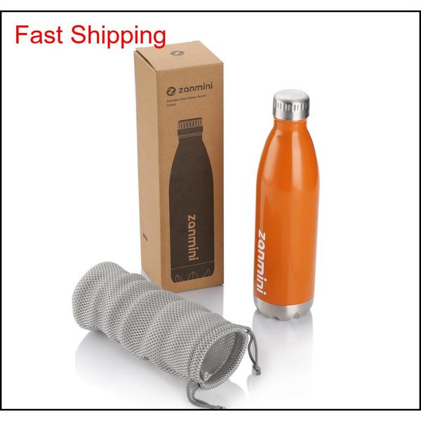 

zanmini double wall insulated 500ml/750ml outdoor sports stainless steel drink water cup beer cola thermos termos co qylmkc toys2010