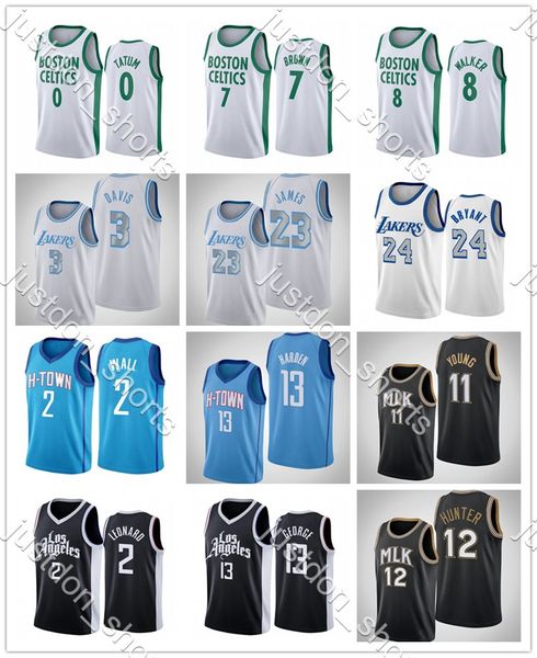 

youth tatum 0 brown 7 walker 8 george 13 leonard 0 young 11 hunter 13 harden 13 wall 2 james 23 davis 3 embroidery city black blue sky editi, Black;red