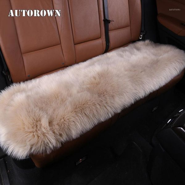 

autorown plush four seasons artificial long rear car seat cover cushion sheepskin universal size four most car1