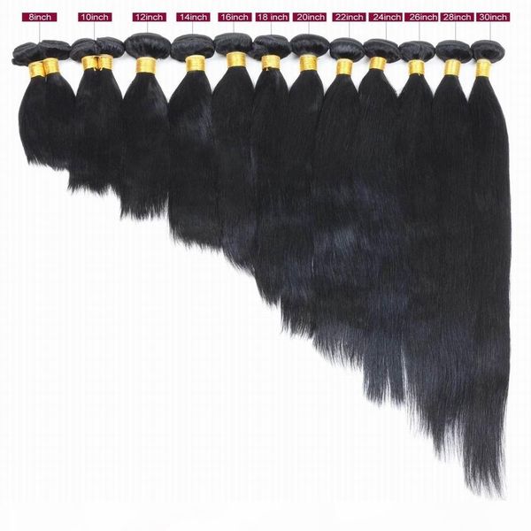 

popular style straight human hairs brazilian malaysian peruvian indian 5pcs lot 500g, Black