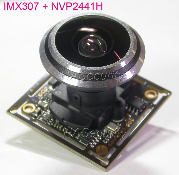 

fisheye lens ahd-h (1080p) / cvbs (d1) 1/2.8" sony starvis imx307 cmos + nvp2441 cctv camera pcb board module +osd cable +irc