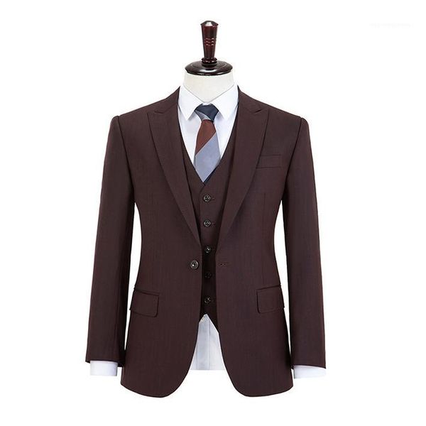 

men's suits & blazers custom made 150's worsted pure wool dark brown windowpane business suit men slim fit suit(jacket+pan, White;black