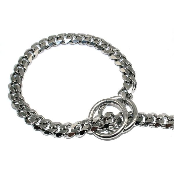 

m diameter dog choke chain choker collar strong silver gold chrome steel metal training 45c wmtmog