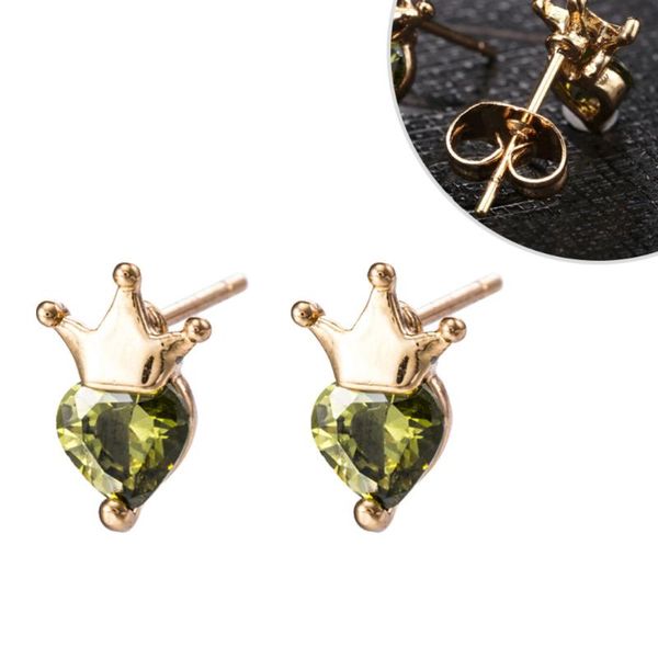 

1 пар женщины циркон серьги кристалл творческого изысканные моды стильные ювелирные изделия декор сережки, Golden;silver