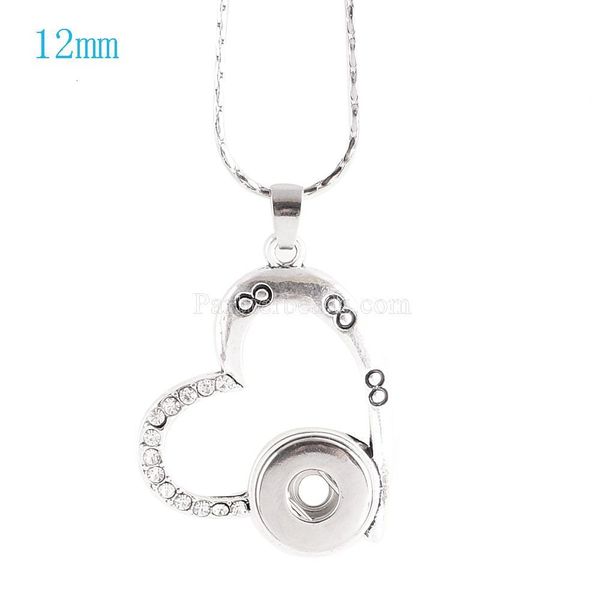 

factory7granecklace rhinestone whole loveheart with salependant fit of style 12mm snaps jewelry ks0318-s huz8#m2xn