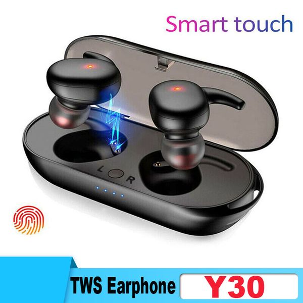 New Earphones Y30 TWS Bluetooth 5.0 Earphones Wireless Headsets Waterproof Earbuds Mini In-ear HIFI Headset Cradle Desig