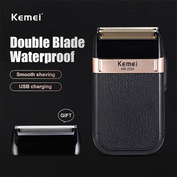

kemei electric shaver for men twin blade reciprocating cordless razor hair beard usb rechargeable shaving machine barber trimmer 220222
