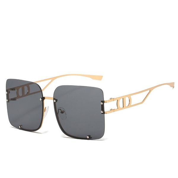 

sunglasses fashion ladies 2021 women gradient oversized frameless square uv400, White;black
