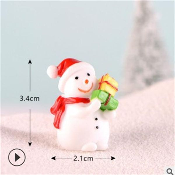 

мода миниатюрная рождественская елка санта-клаус снеговики террариум аксессуары подарочная коробка фея садовые статуэтки кукольный дом декор